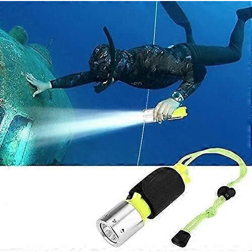 Diving Flashlight, Rechargeable Diving Torch LED Scuba Light 3 Modes Submersible Lights for Diving S
