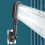 Handheld Filtered Large Shower Head, One Press Water Stop Function Showerhead, for Hotel Shower Room 3