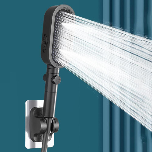 Handheld Filtered Large Shower Head, One Press Water Stop Function Showerhead, for Hotel Shower Room 2
