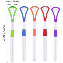 6PCS Tongue Scraper,Plastic Tongue Cleaner Brush Fresh Breath Scraper Tongue Brush Tongue Cleaning For Oral Health Care