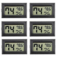 6Pack Indoor Mini Hygrometer Digital Humidity Thermometer with Fahrenheit ()