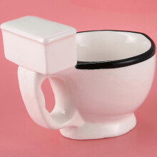 Novelty Toilet Ceramic Mug With Handle 300ml Coffee Tea Milk Ice Cream Cup Funny For Gifts