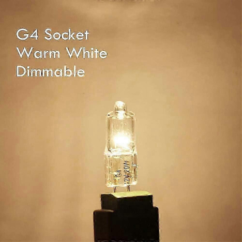 10 Pack G4 Halogen Bulbs 10W 12V Clear Capsule 2 Pin Base Warm White Dimmable 2