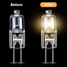10 Pack G4 Halogen Bulbs 10W 12V Clear Capsule 2 Pin Base Warm White Dimmable
