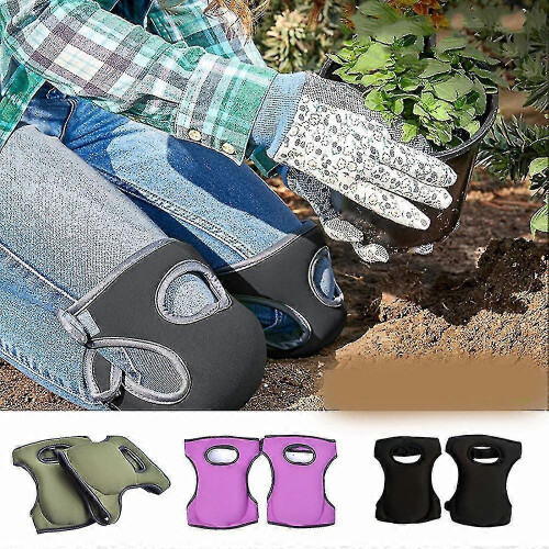 1 Pair Adjustable Soft Flexible Gardening Knee Pads(Green) 1