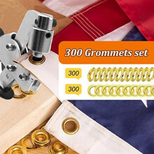 Oogjestang voor dekzeilen, Oogjestangenset met 300 oogjes (10 mm diameter), 10 mm oogjestang voor leer en textiel