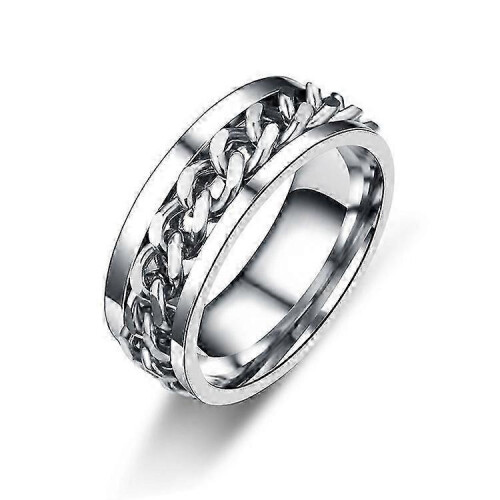 Silver Anti-stress Ring with Bottle Opener Function, 20.7 mm