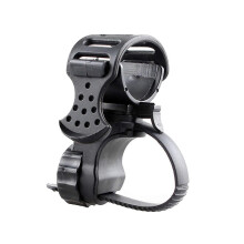 Stable Bicycle Light Mount Good Toughness Abs 360 Degree Rotatable Bike Lamp Clip Holder For Mountain Bike