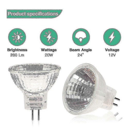 Warmweiße 2700K MR11 GU4 12V Halogenlampen (12er-Pack) 2