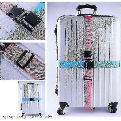 4er-Pack Reise-Packgurte, verstellbare Gepäckgurte mit Schnallenverschluss, 4 Farben 1
