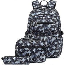 school backpack girls boys backpack 3 in 1 schoolbag with lunch bag and pencil case, large capacity daypacks laptop backpack