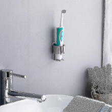 2-delige tandenborstelhouder voor elektrische tandenborstel, roestvrij staal