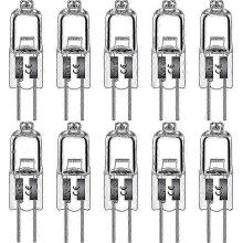 10 Pack G4 Halogen Bulbs 10W 12V Clear Capsule 2 Pin Base Warm White Dimmable