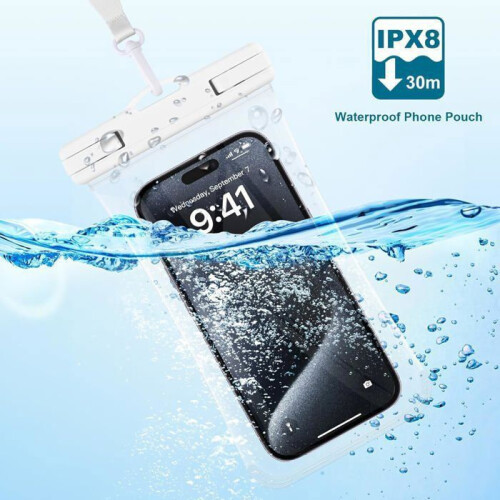Waterproof Smartphone Pouch [2-Pack], IPX8 Waterproof Phone Bag, Waterproof Case for iPhones 1