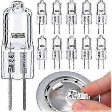 10 Pack G4 20W Halogen Bulbs, 12V Dimmable Warm White 2800K, 300LM Bi Pin Bulbs
