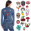 Toppe termoadesive, set da 32 pezzi di toppe ricamate termoadesive per personalizzare abbigliamento e magliette fai da te. 3