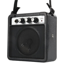 5W Guitar Amplifier Amp Speaker with 3.5mm & 6.35mm Inputs 1/4 Inch Output with Volume Tone Adjustment Overdrive