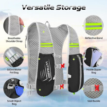 Hydration Backpack - AQSACOKIYA - Running Hydration Vest - Suitable for Cycling, Running and other Sports - Black