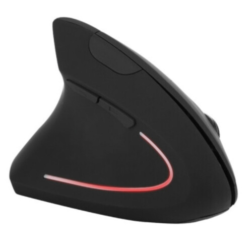 Wireless mouse for left-handed users, ergonomic, wireless, vertical, 800, 1200, 1600 DPI, 6 buttons, optical mouse, black 2