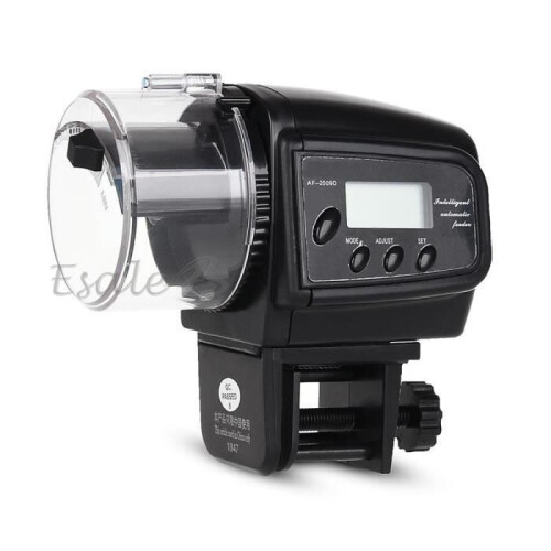 Automatic Digital Feeder - Small Aquarium - Black - Internal Power Supply - Battery 2