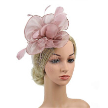 Pink Fascinator Hat Flower Fascinator Headband for Tea Party Banquet