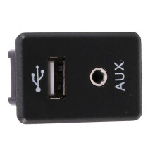 795405024 28023-DF60A Módulo de interfaz dual USB+AUX Conector de audio auxiliar Puerto de carga USB Compatible con Nissan Qashqai Tiid