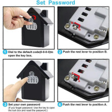 Wall Mounted Key Safe Box with Digital Code & Emergency Keys, Large Key Safe Box Outdoor Key Safe for Home, Office, Factory,