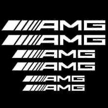 6Pcs compatible for AMG W203 W204 W205 W211 W212 W213 W218 W463 W210 W176 W218 C63 E63 Car Brake Caliper Sticker Decoration -