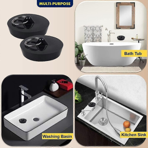 2 Pcs Bathtub Plug  Kitchen Sink Plug Replacement Size 42mm To 47mm 2
