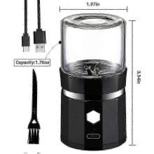 USB Rechargeable Electric Herb Grinder Portable Spice Mill with Cleaning Brush for Vanilla Tea Seasonings