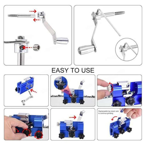 Portable Hand Chain Grinder Chain Clamp Sharpening Tool for Quick Chainsaw Maintenance 2
