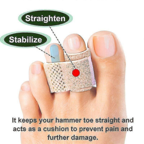 Toe Splints 10PCS Toe Bandages Padding for Broken Toe Crooked Toe Alignment 2