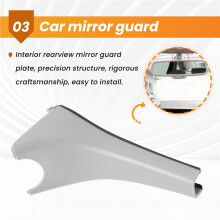 1 Pcs Grey Rear View Mirror Trim Cover for A6 C7 A3 8T0857593 8T0857593AB Interior Accessories