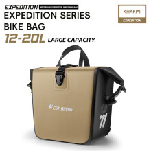 WEST BIKING Sacoche de vélo 12-20L, imperméable en PVC, fixation rapide sur fourche avant