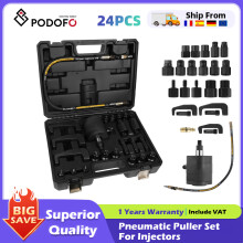 Podofo Kit d'extracteur d'injecteurs diesel pneumatique 24 pièces, outil à vibration avec mallette de transport