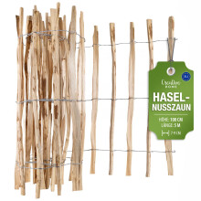 Creative Home Staketenzaun 100cm hoch und 5m lang | Lattenabstand 7-9 cm