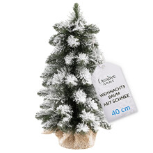 Creative Home Künstlicher Weihnachtsbaum mit Schnee | Tannenbaum 40 cm