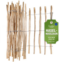 Creative Home Staketenzaun 90cm hoch und 5m lang | Lattenabstand 3-5 cm