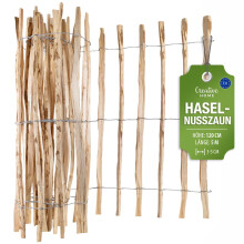 Creative Home Staketenzaun 120cm hoch und 5m lang | Lattenabstand 3-5 cm