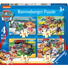 Ravensburger Paw Patrol 4 in Box Jigsaw Puzzles for Kids Age 3 Years Up - 12, 16, 20 & 24 Pieces - Gifts for Kids