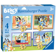 Ravensburger Bluey 4 in Box Jigsaw Puzzles for Kids Age 3 Years Up - 12, 16, 20 & 24 Pieces - Gifts for Kids