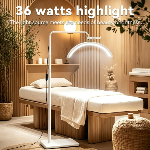 36W Floor LED Video Light Half-moon Shaped Fill Light 3000K-6000K Adjustable