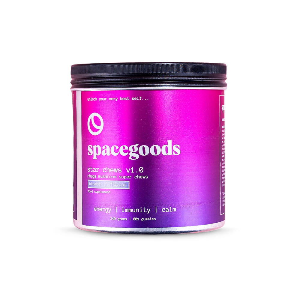Spacegoods Chaga Mushroom Star Chews Blueberry 60 Gummies - Image 5