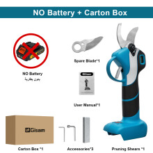 Gisam Cisailles Électriques Sans Fil, Moteur Brushless, Capacité de Coupe 40mm, Pour Taille de Batterie Makita 18V