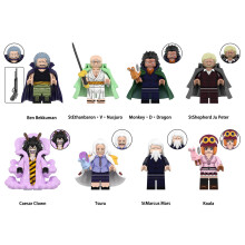 8PCS One Piece Caesar Clown MiniFigures Bricks Gifts Fit Lego