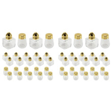 24X  Salière et Poivrière Shakers à Assaisonnements Transparents Petits Shakers à Épices Shakers à Assaisonnements Transparents Doré