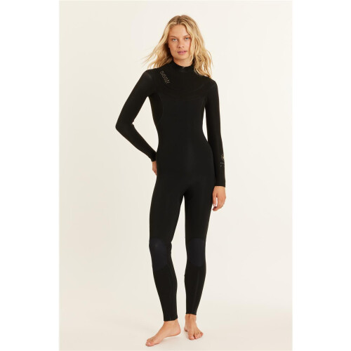 (Black, 10) Sisstr New Seas 4/3 U-Zip Full Suit Wetsuits