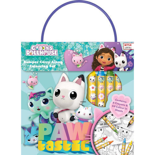 (1 Set) Gabby's Dollhouse Bumper Carry Along Colouring Set
