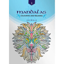 (1 Book) Mandalas Animals Adult Colouring and Relaxing Book 1