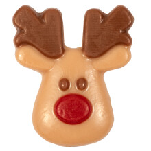 Dobla Red Nose Reindeer Face - Edible Chocolate Cake Decorations